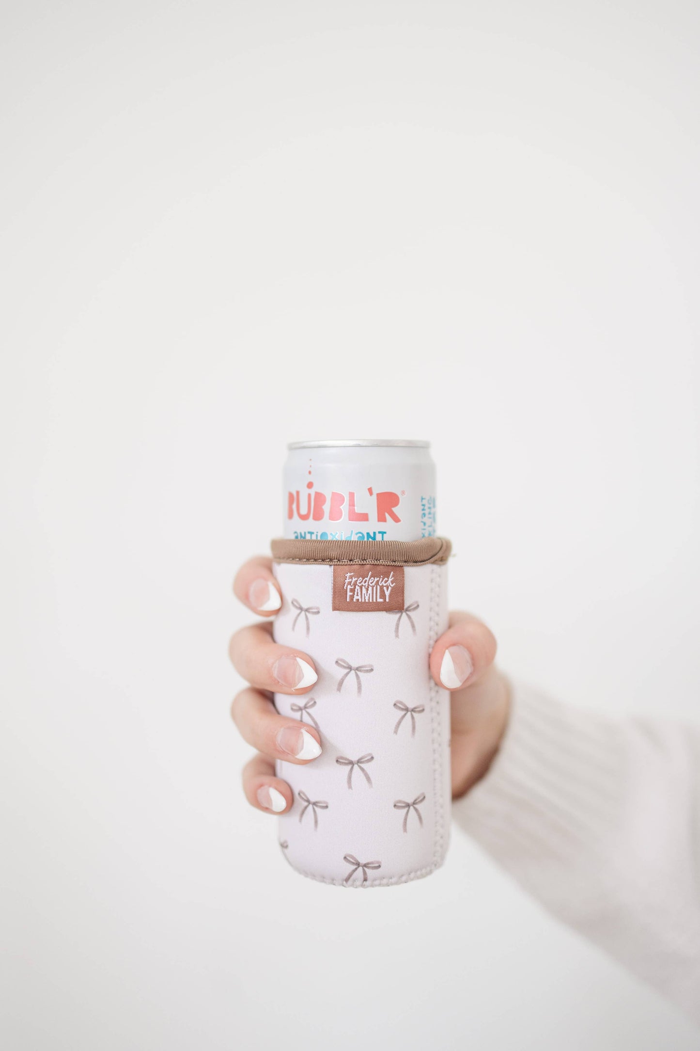 Slim Can Drink Sleeves- Reusable Neoprene Coolers with Aesthetic Patterns, 12oz Skinny Can Holder for Seltzer Energy Drinks: 6 green stripe