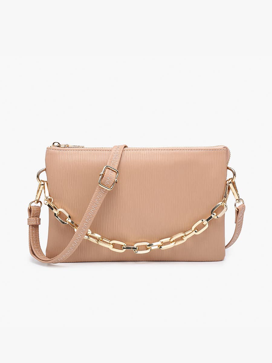 Izzy Textured Crossbody w/ Guitar Strap | M2056TXT : Off White