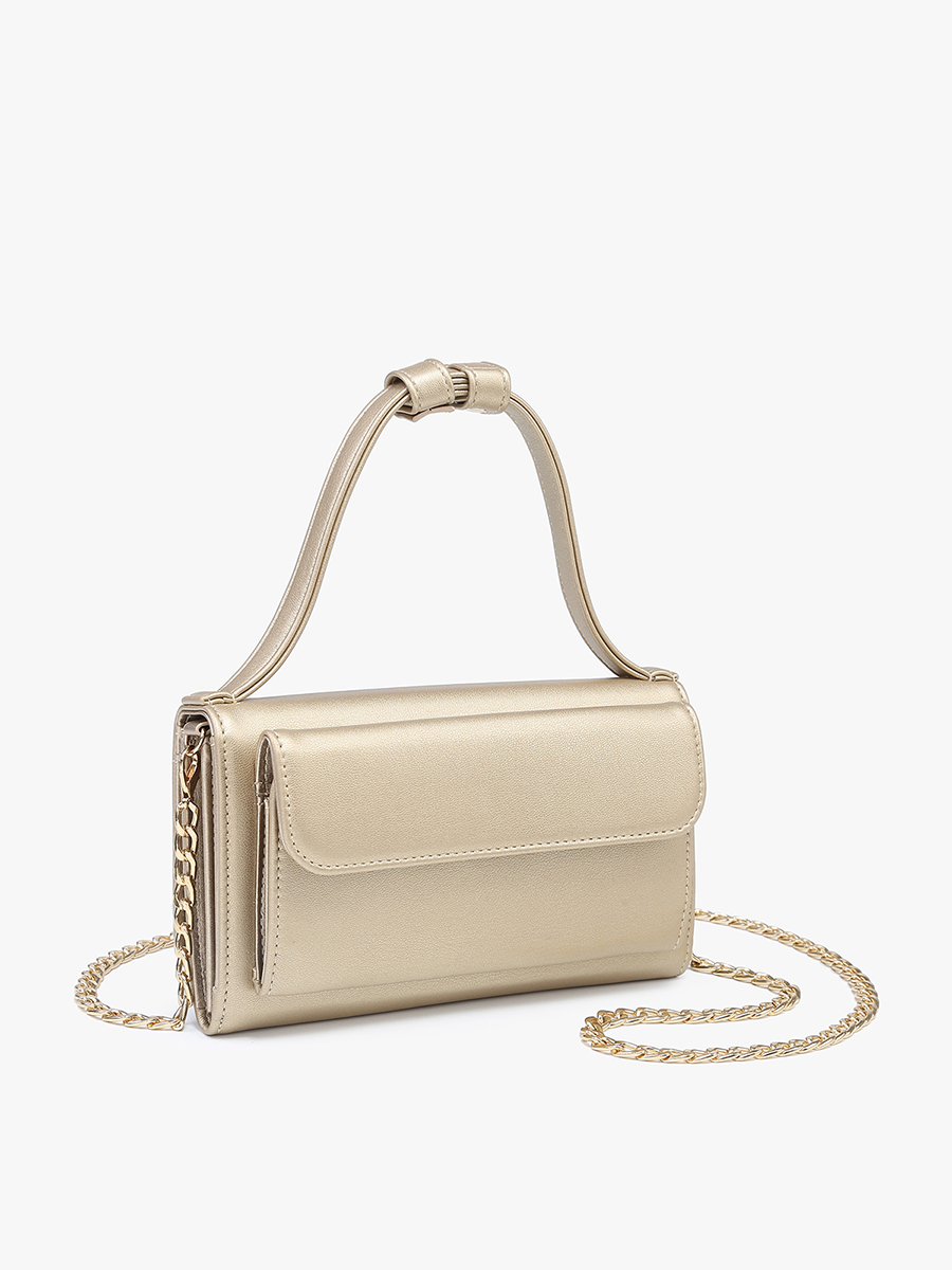 Honey Rectangular Crossbody Bag – Chain Strap | M2434 : Black