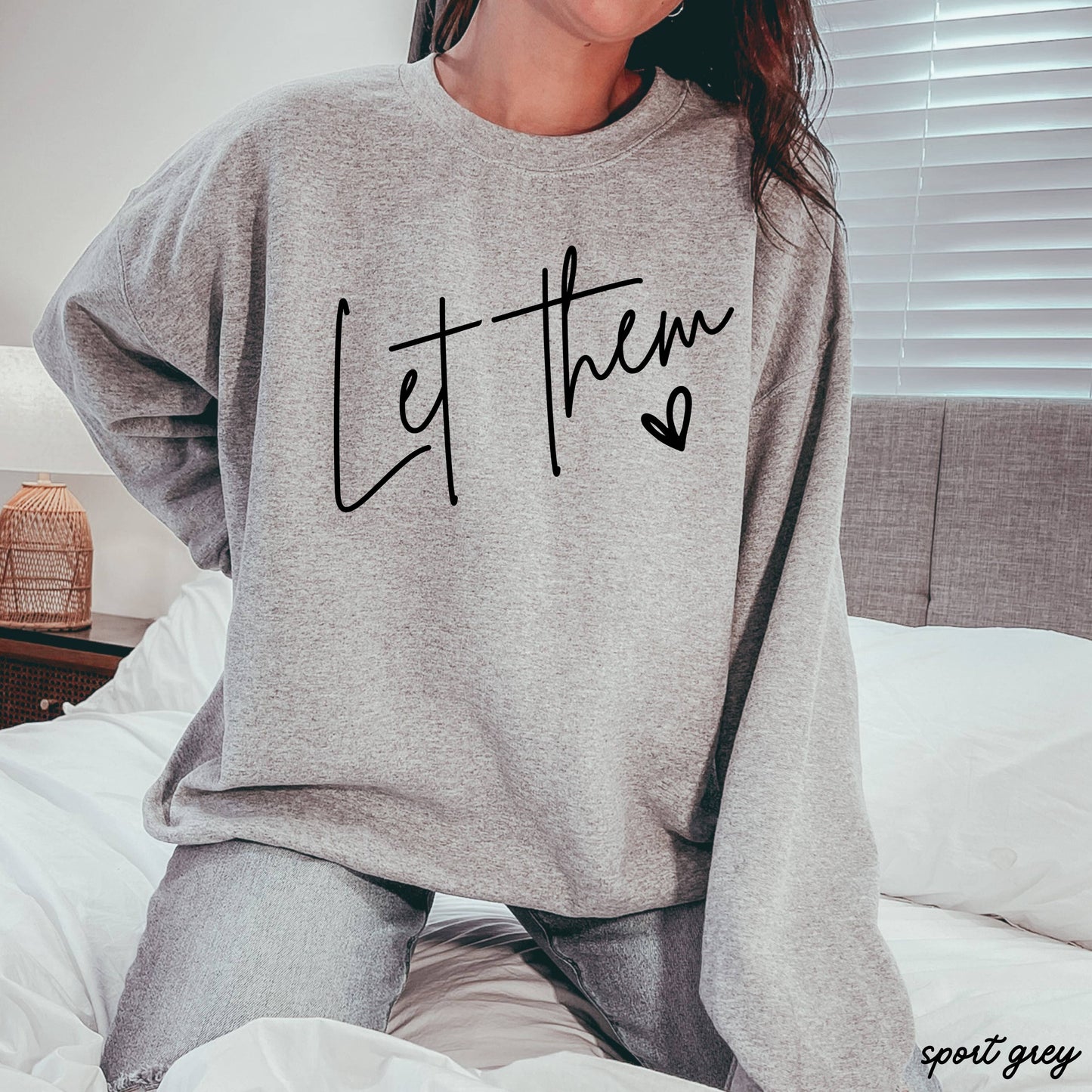 Let Them Sweatshirt *9 Colors (S-3X): Small / Heather Green