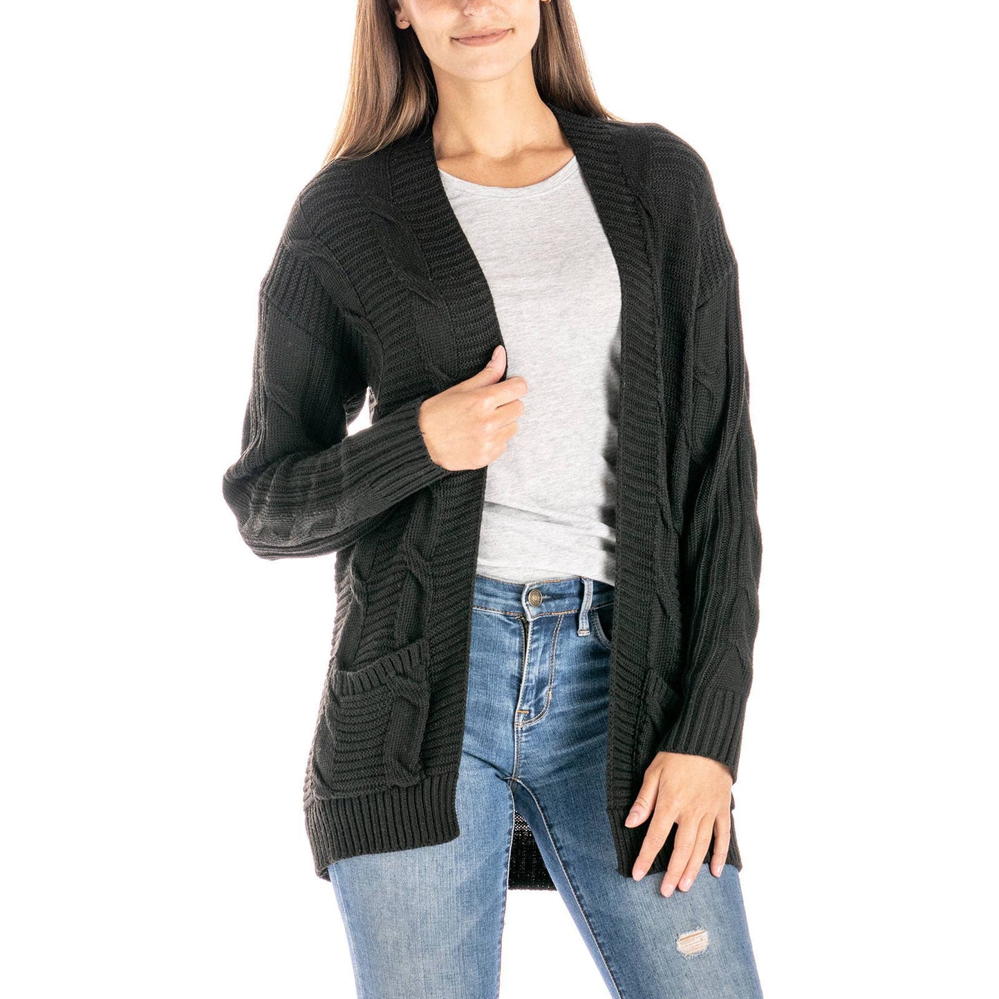 Allthreads Aspen Cardigan Open Stock: Black / Large