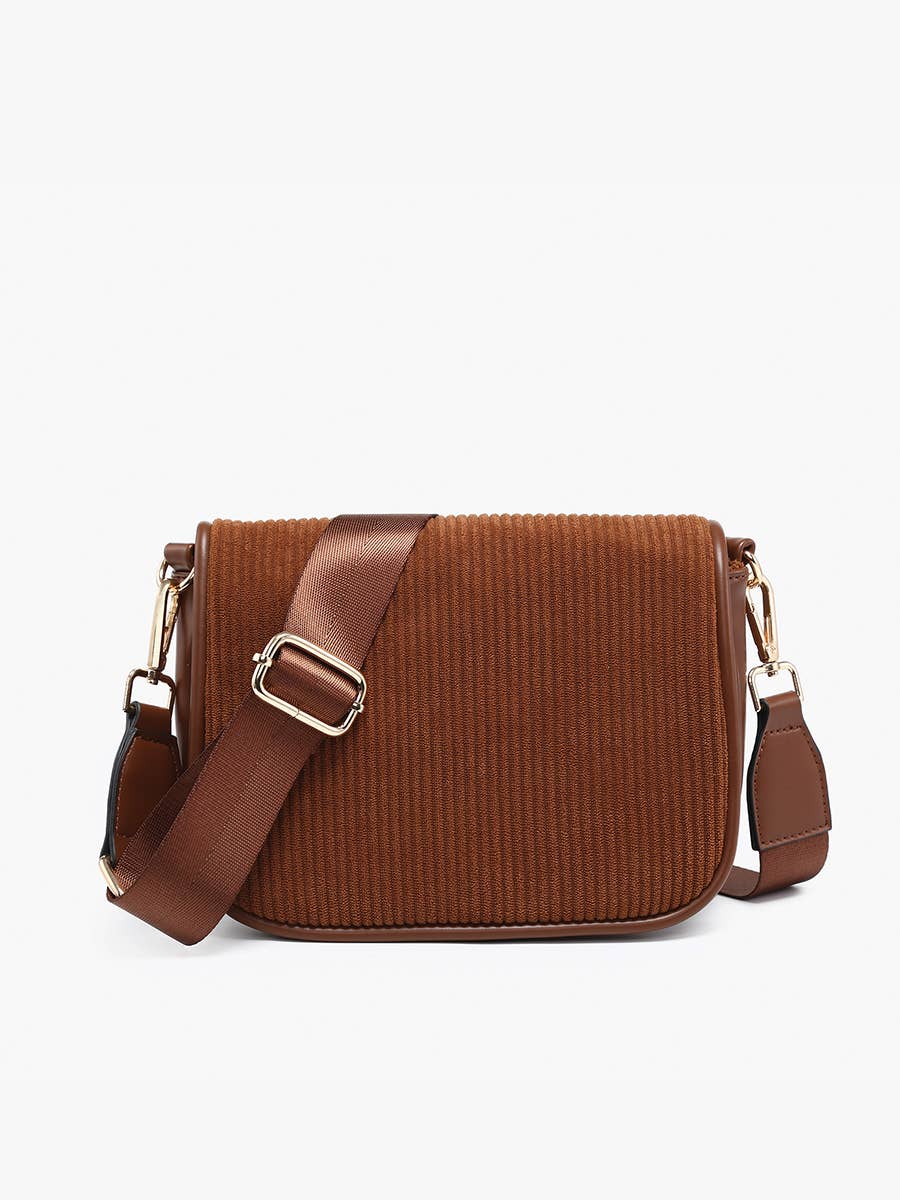 Serena Two-Tone Crossbody Bag – Nylon Strap | M2587 : Black/White