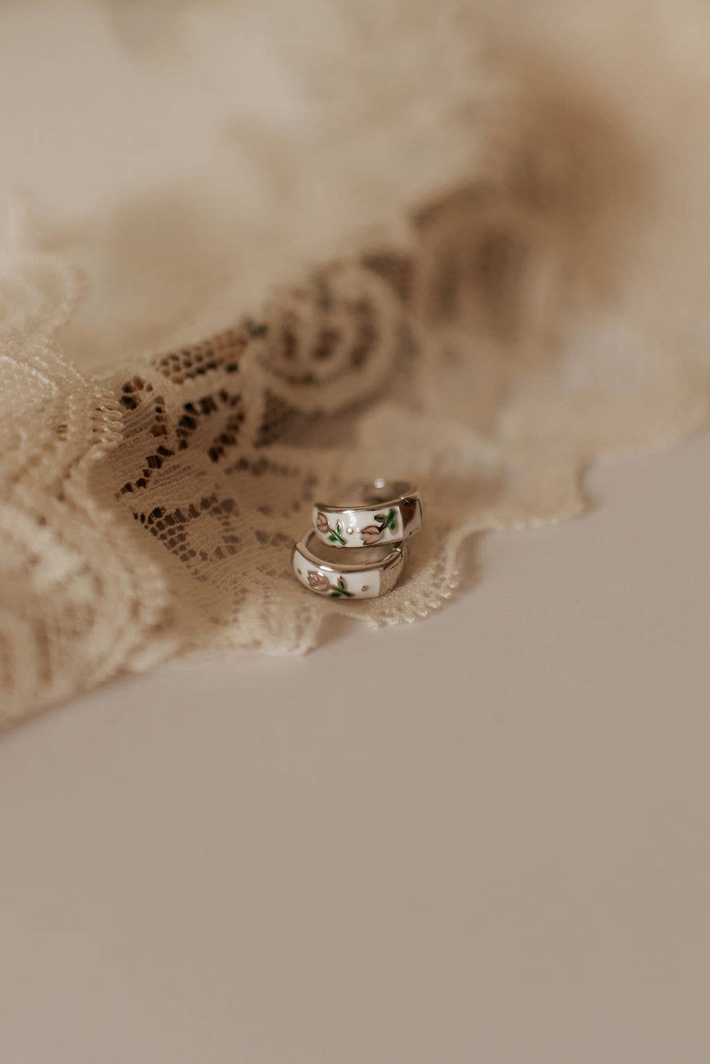 Eloise Tea Cup Hoops: Silver