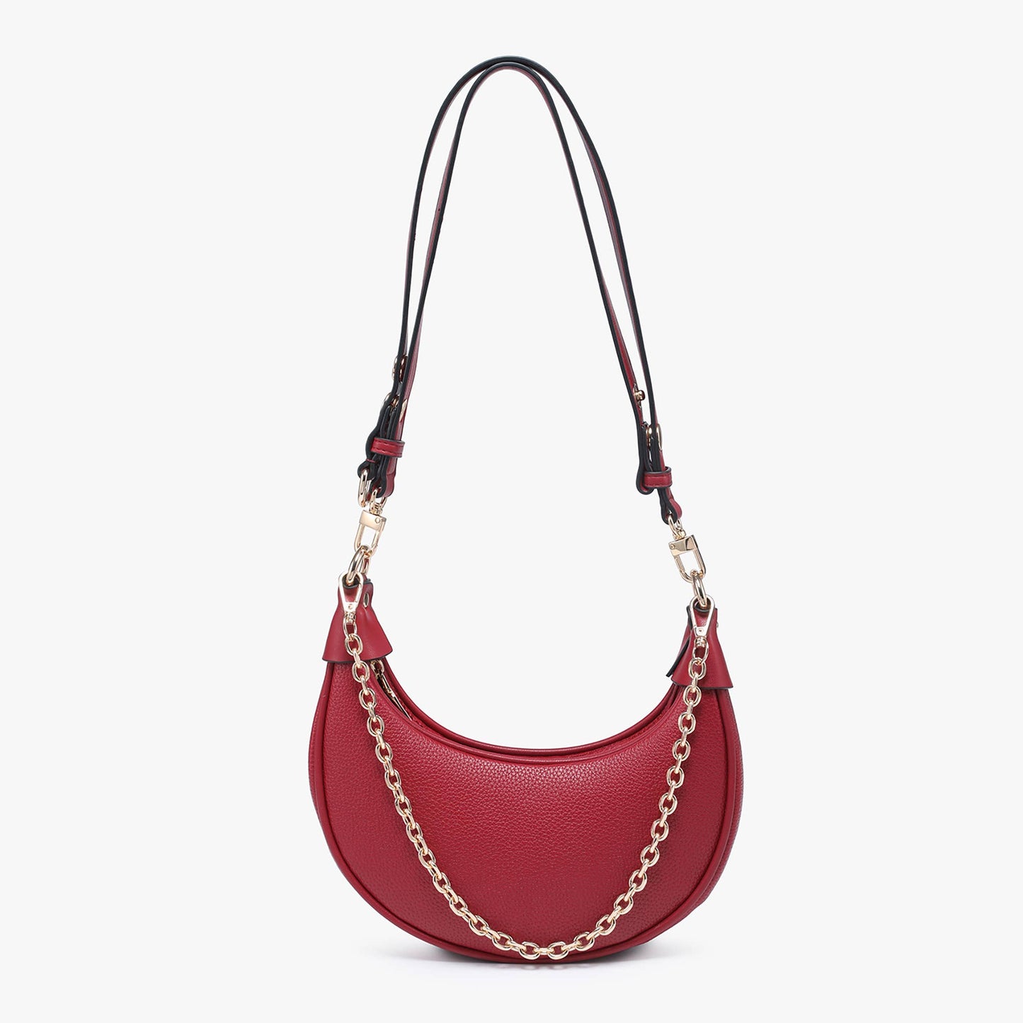 Zora Moon Shoulder Bag w/ Chain | M2503 : Espresso