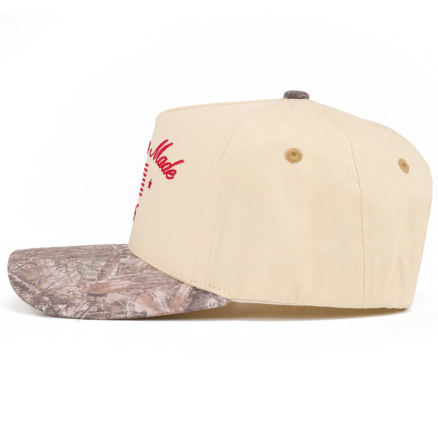 C.C AMERICAN MADE 1776 Letter on Two Tone Trucker Hat: Red