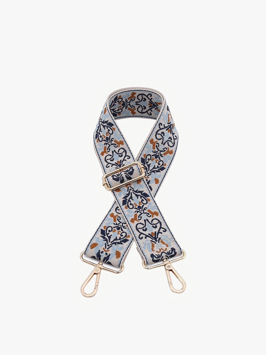 STPBOVN Boho Vine Guitar Strap: Black/CA/GY