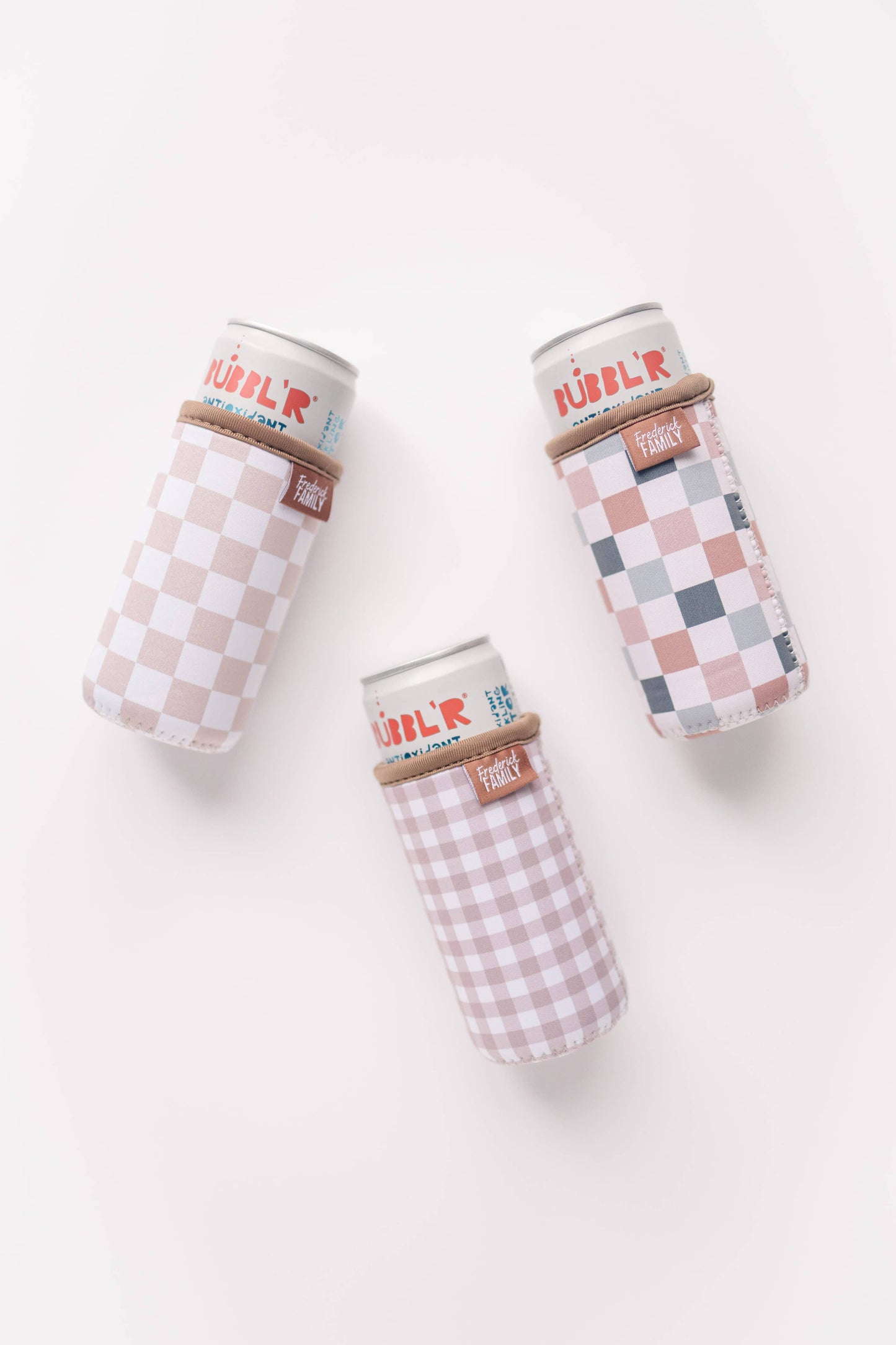 Slim Can Drink Sleeves- Reusable Neoprene Coolers with Aesthetic Patterns, 12oz Skinny Can Holder for Seltzer Energy Drinks: 6 green stripe