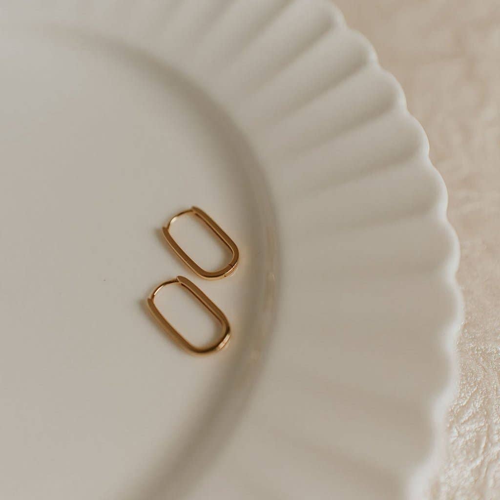 Avery Gold Hoops: Silver