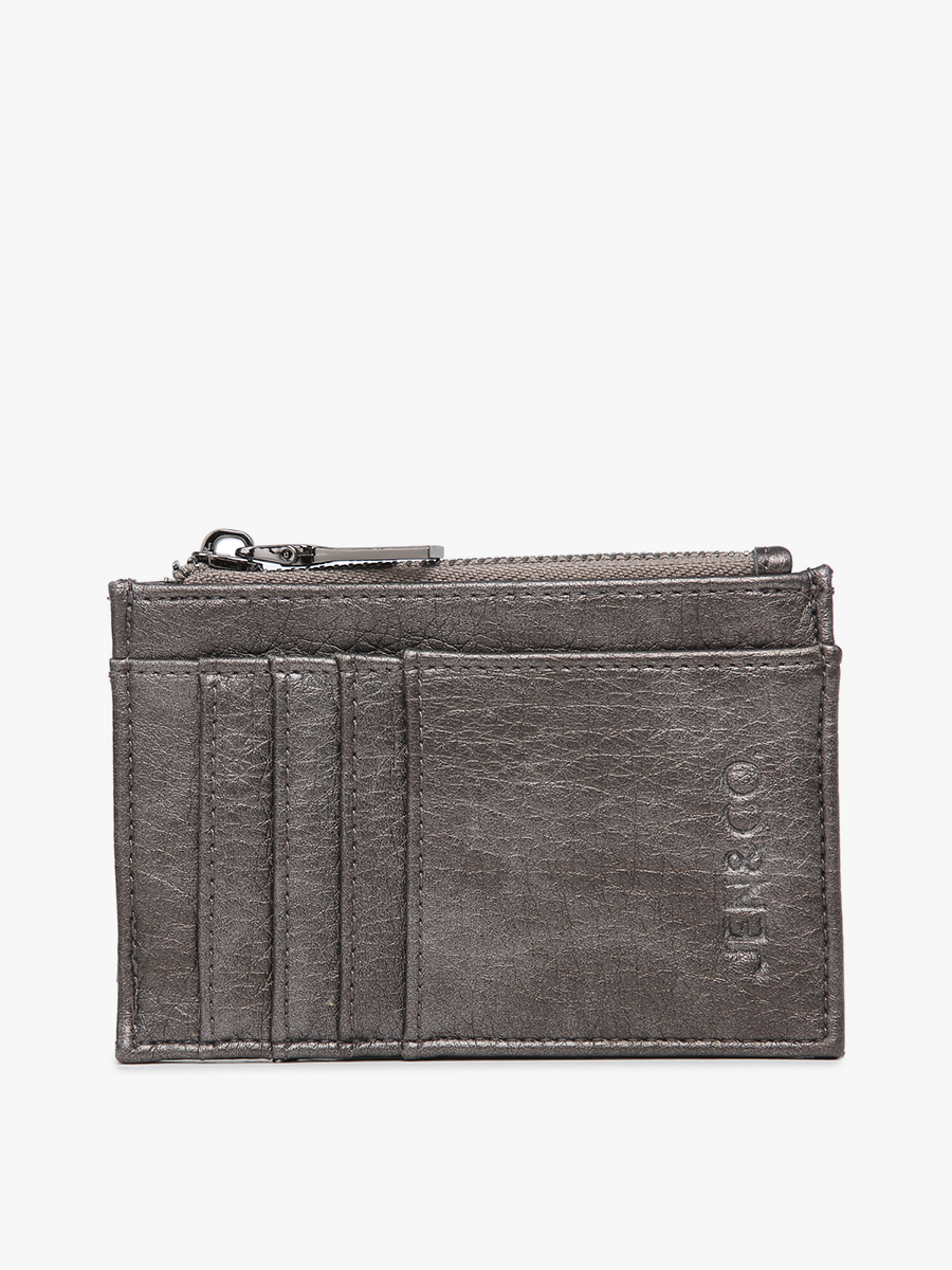WL1991 Sia Printed Card Holder Wallet: Black
