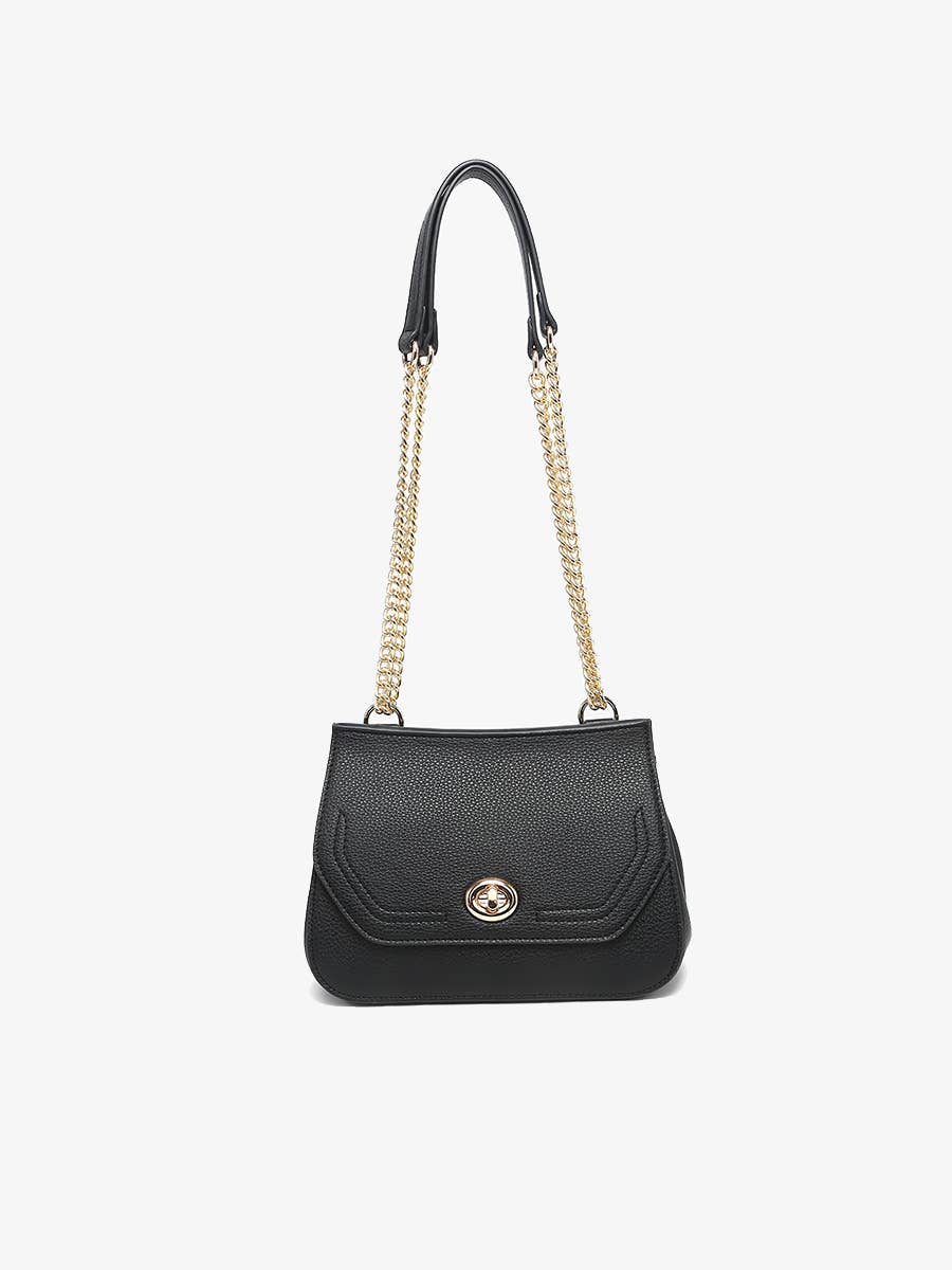 Lottie Twist Lock Crossbody Bag – Chain Strap | M2767 : Brown