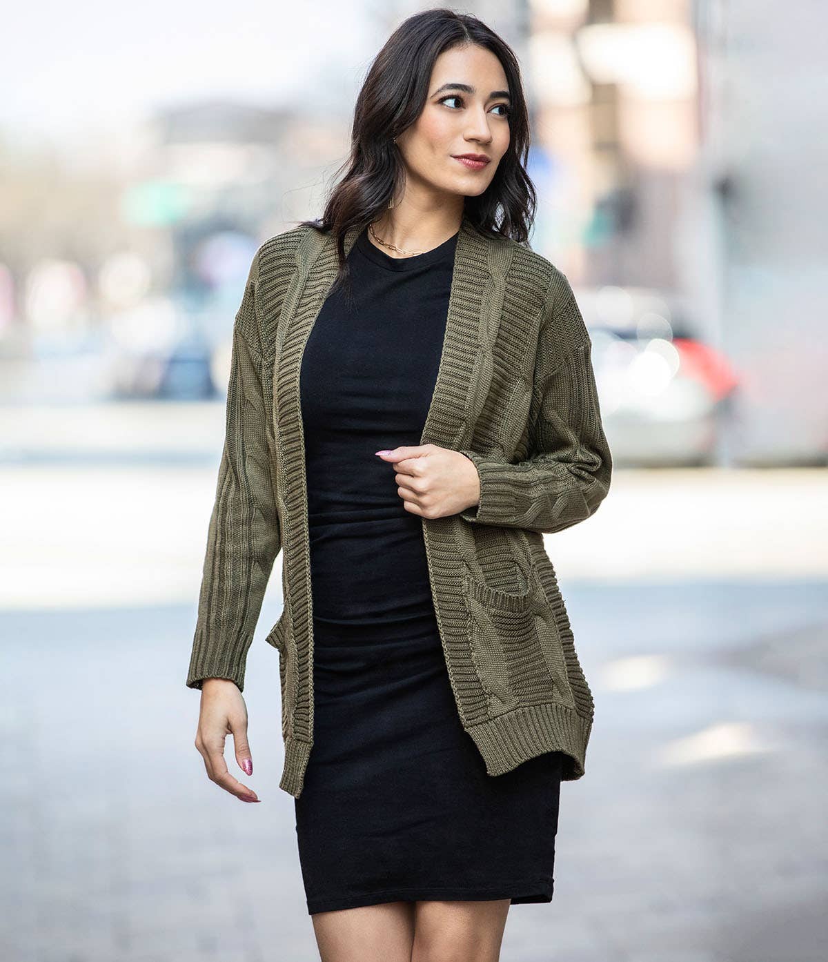 Allthreads Aspen Cardigan Open Stock: Black / Large