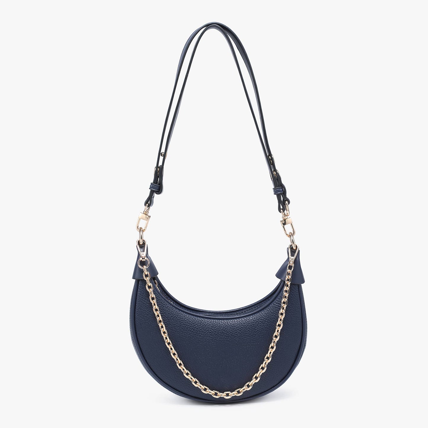Zora Moon Shoulder Bag w/ Chain | M2503 : Espresso