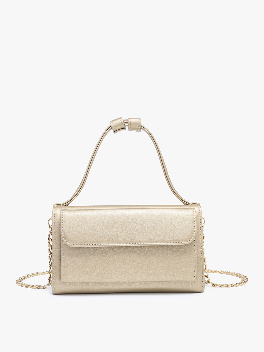 Honey Rectangular Crossbody Bag – Chain Strap | M2434 : Black