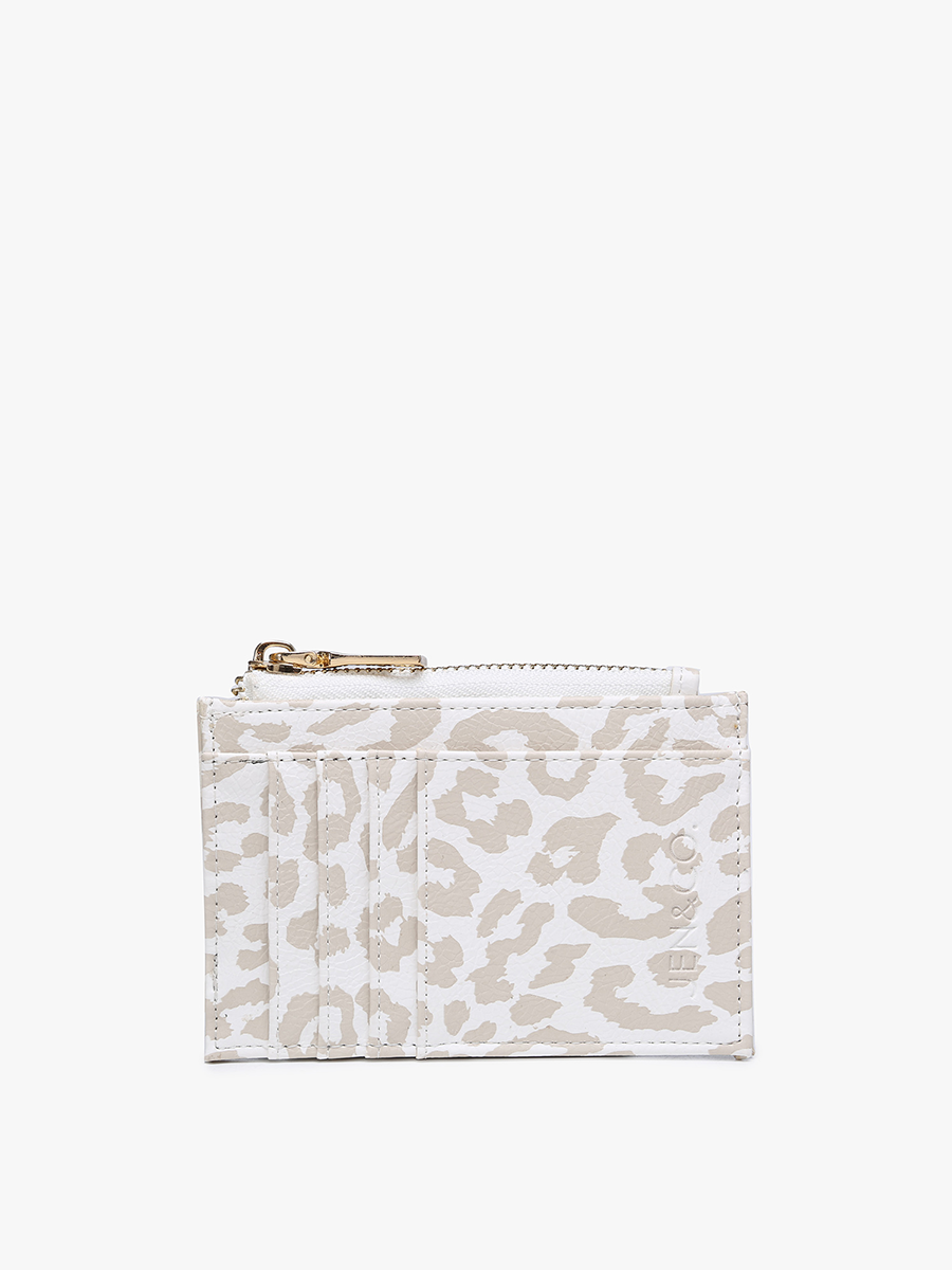 WL1991 Sia Printed Card Holder Wallet: Black