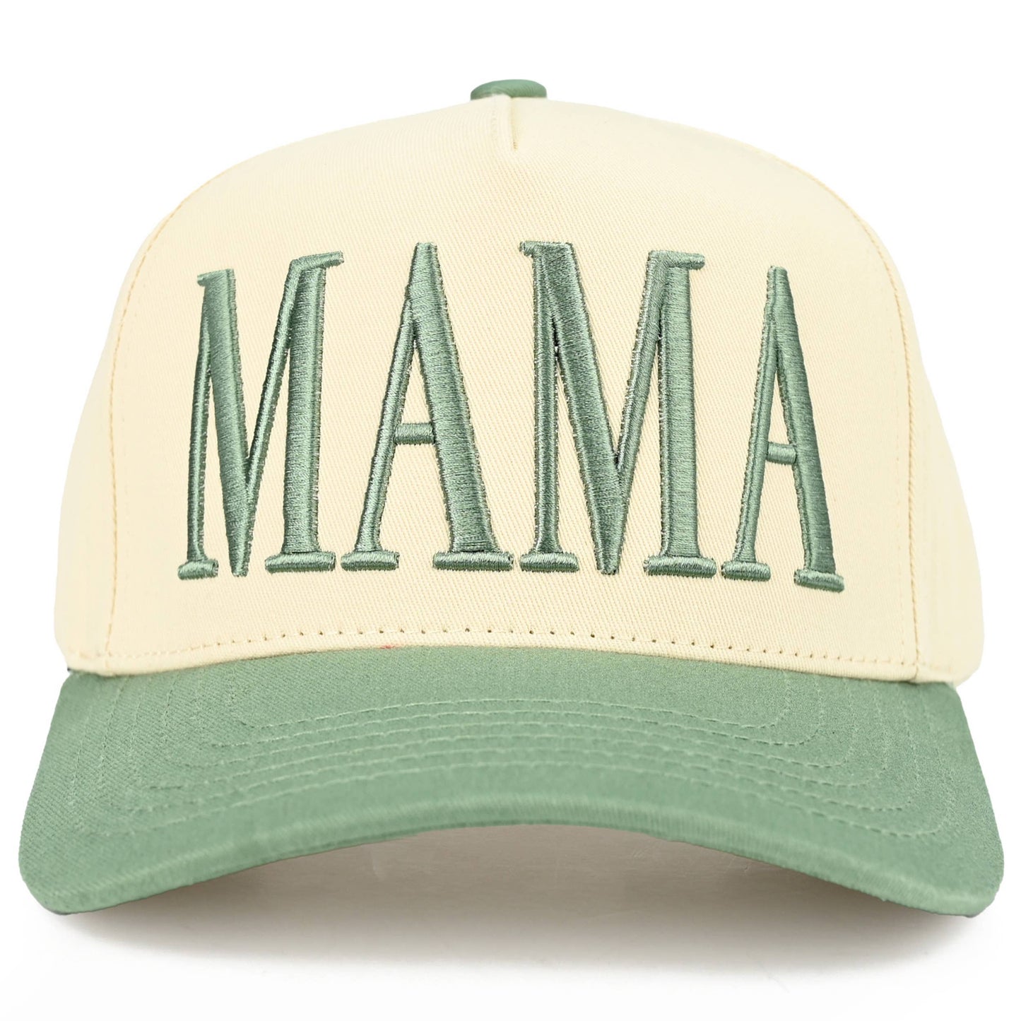 C.C MAMA Letter embroidered Snapback Trucker Hat: Black