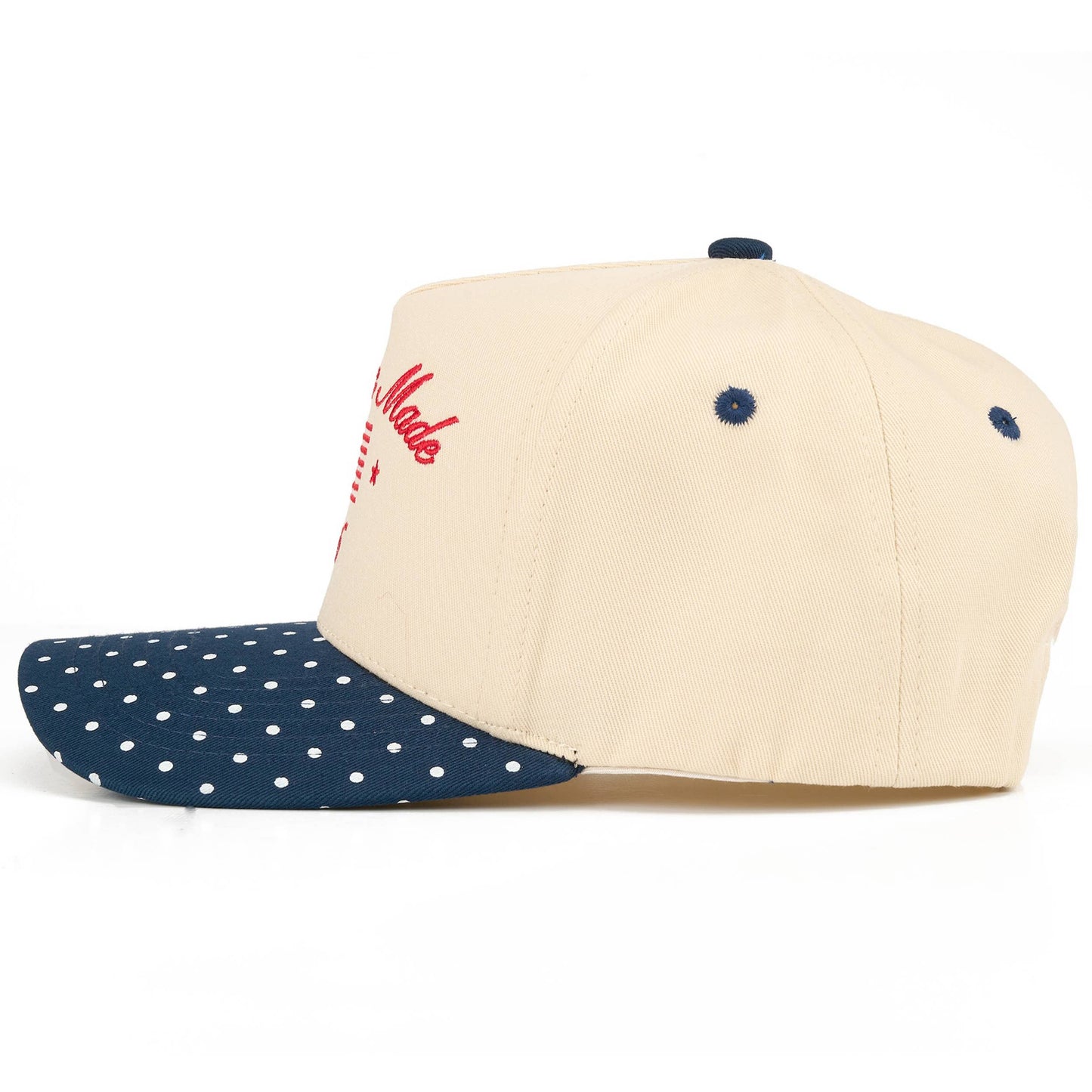 C.C AMERICAN MADE 1776 Letter on Two Tone Trucker Hat: Navy
