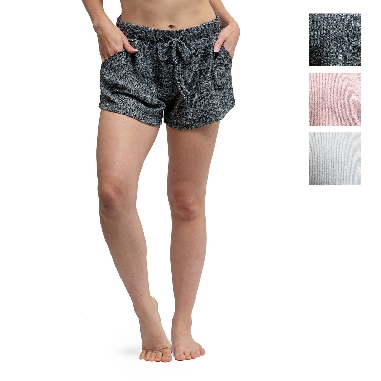 Hello Mello CuddleBlend Shorts Open Stock: Black / Medium