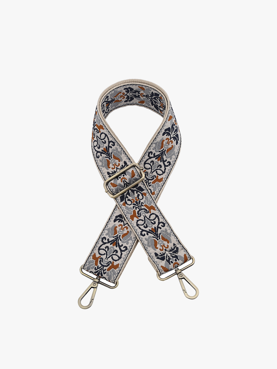 STPBOVN Boho Vine Guitar Strap: Black/CA/GY