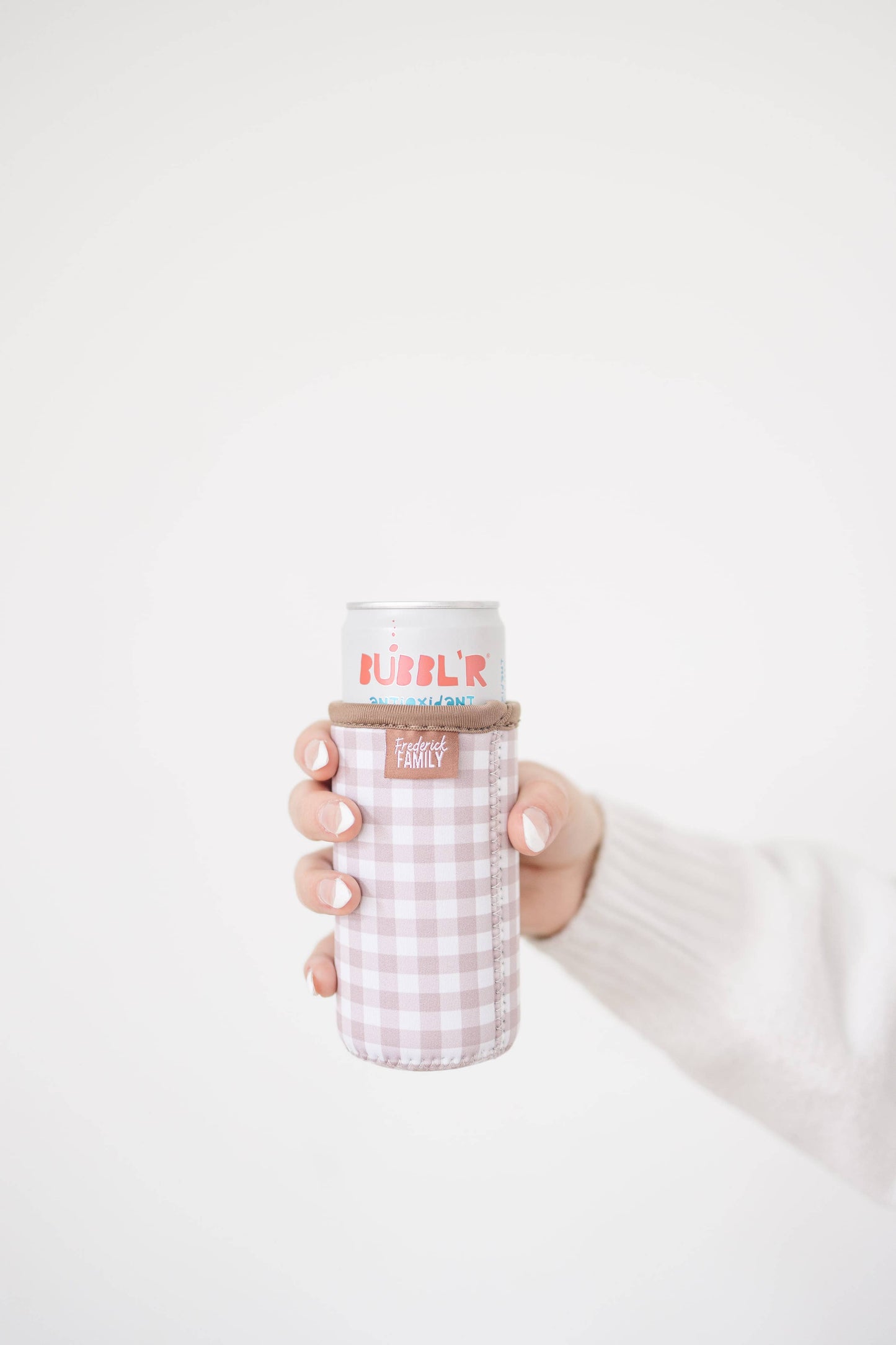 Slim Can Drink Sleeves- Reusable Neoprene Coolers with Aesthetic Patterns, 12oz Skinny Can Holder for Seltzer Energy Drinks: 6 green stripe