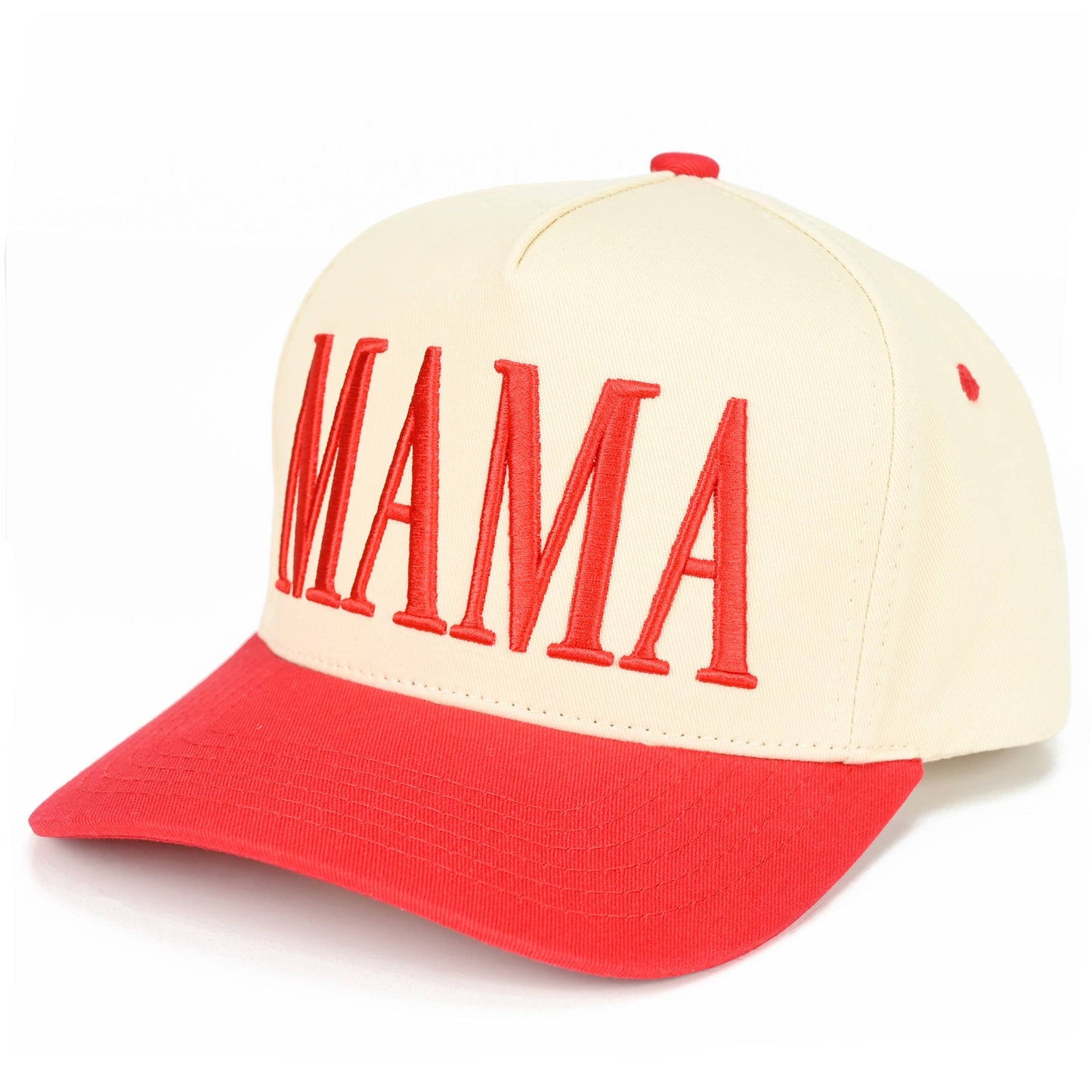 C.C MAMA Letter embroidered Snapback Trucker Hat: Light Pink