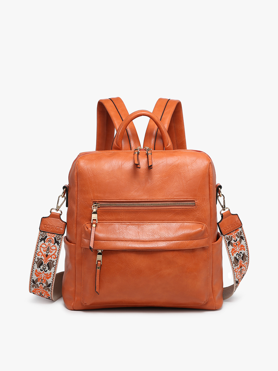 BP1993 Amelia Convertible Backpack w/ Guitar Strap: Coffee