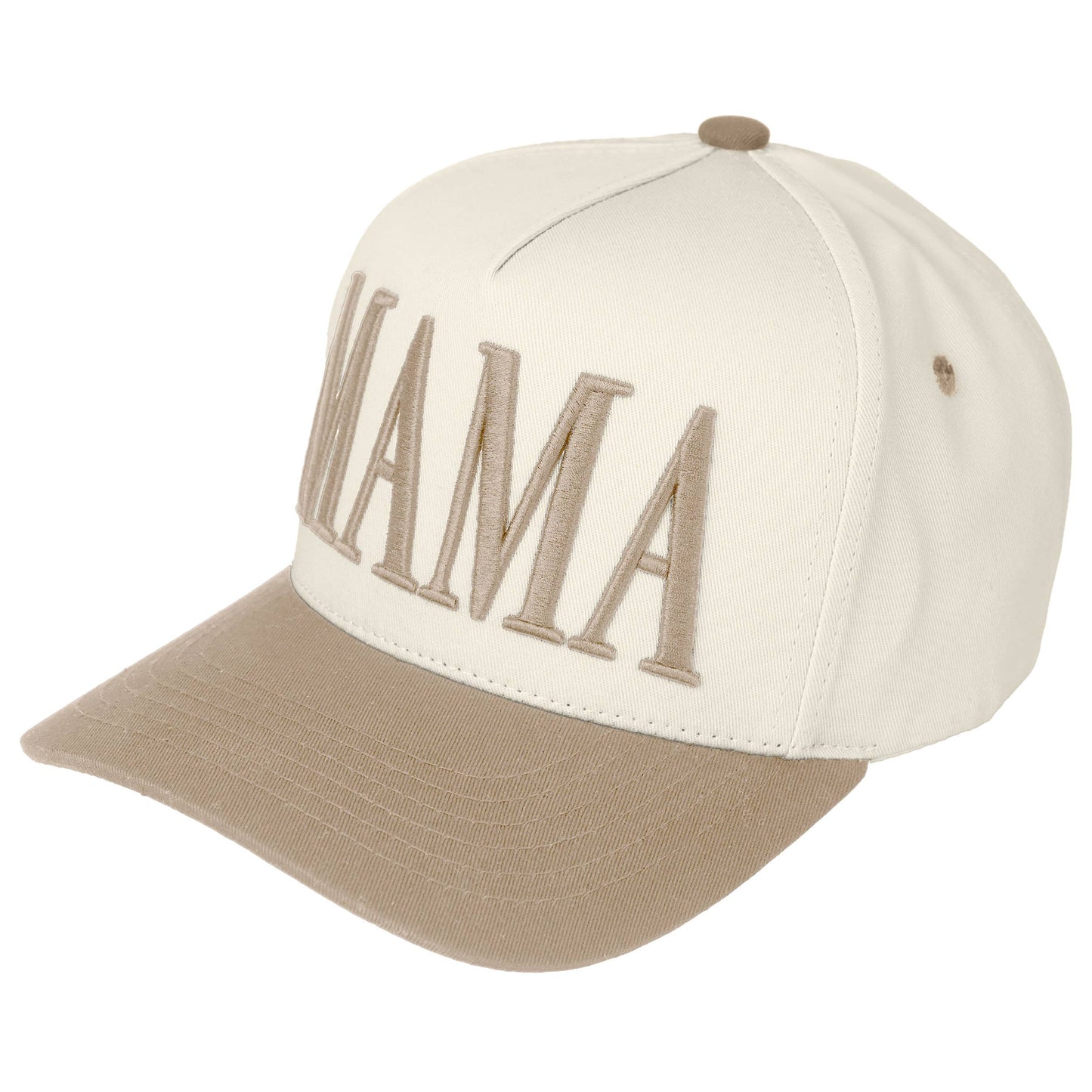 C.C MAMA Letter embroidered Snapback Trucker Hat: Sky Blue