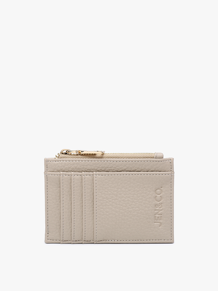 WL1991 Sia Printed Card Holder Wallet: Black