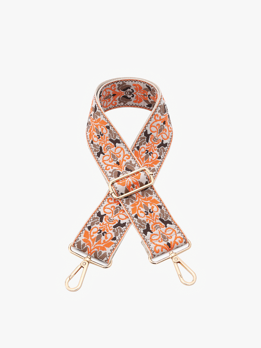 STPBOVN Boho Vine Guitar Strap: Black/CA/GY