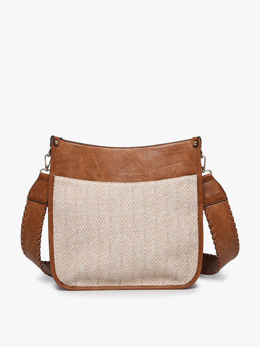 Chloe Diamond Crossbody with Guitar Strap | M1977DIA : Taupe