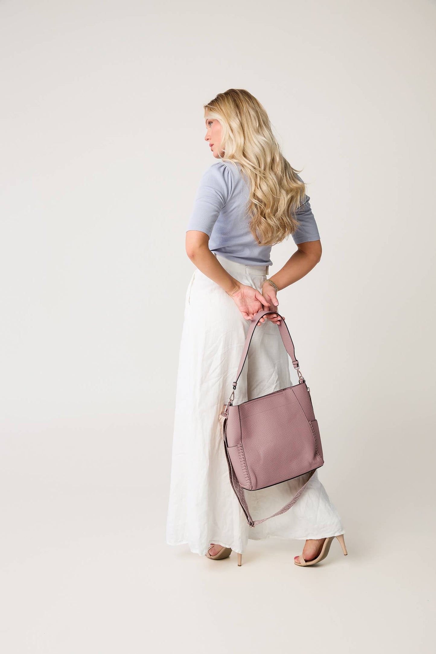 Penny 2-in-1 Bucket Bag w/ Guitar Strap | M2070 : Grey