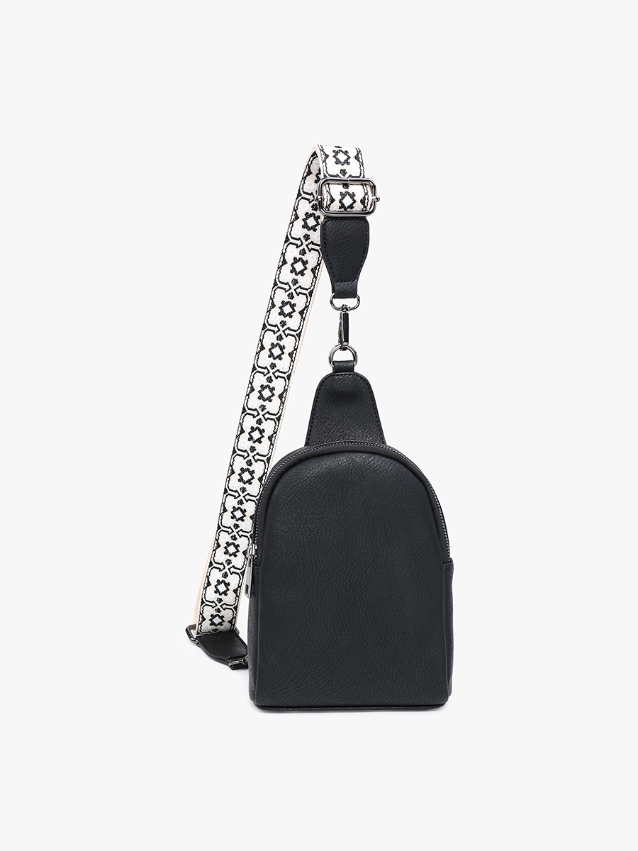 M2436 Ellen Sling Bag w/ Removable Guitar Strap: Gunmetal