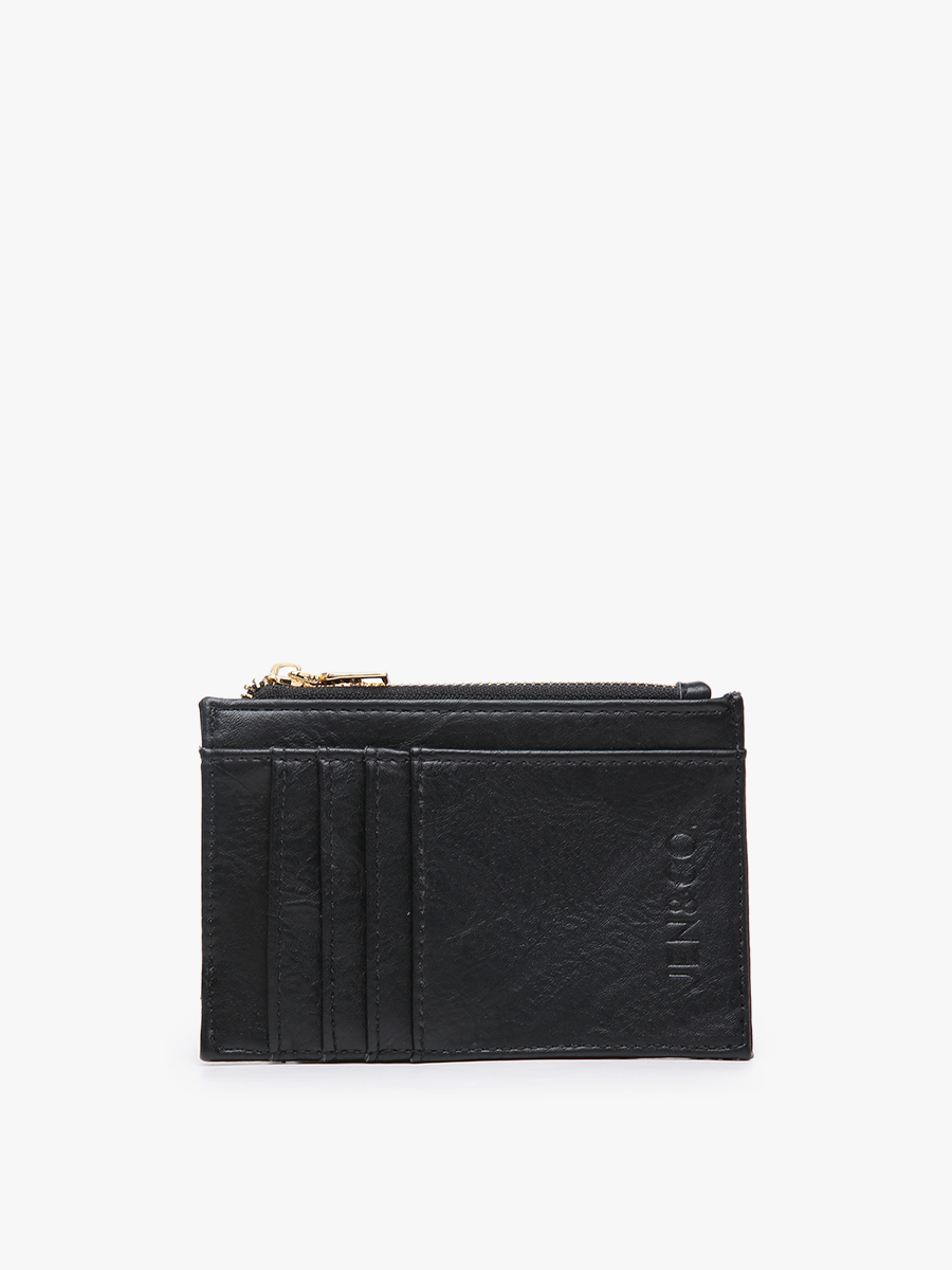 WL1991 Sia Printed Card Holder Wallet: Brown