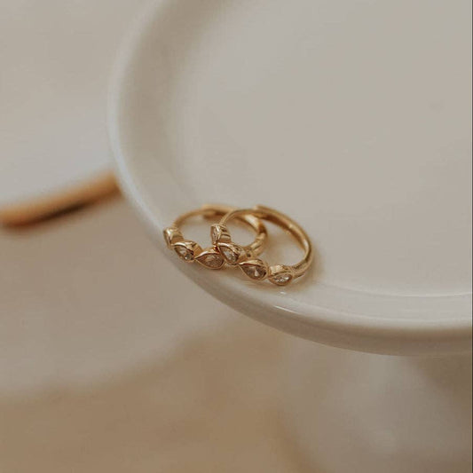 May Raindrop Hoops: Silver