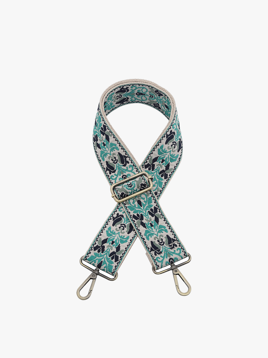 STPBOVN Boho Vine Guitar Strap: Black/CA/GY