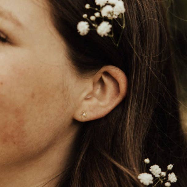Flower Mini Studs: Gold