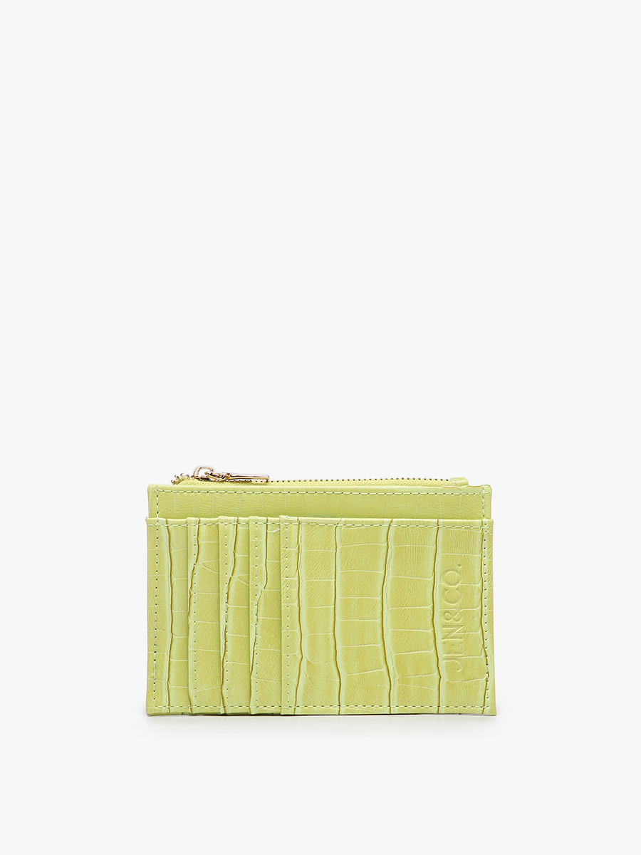 WL1991 Sia Printed Card Holder Wallet: Gold