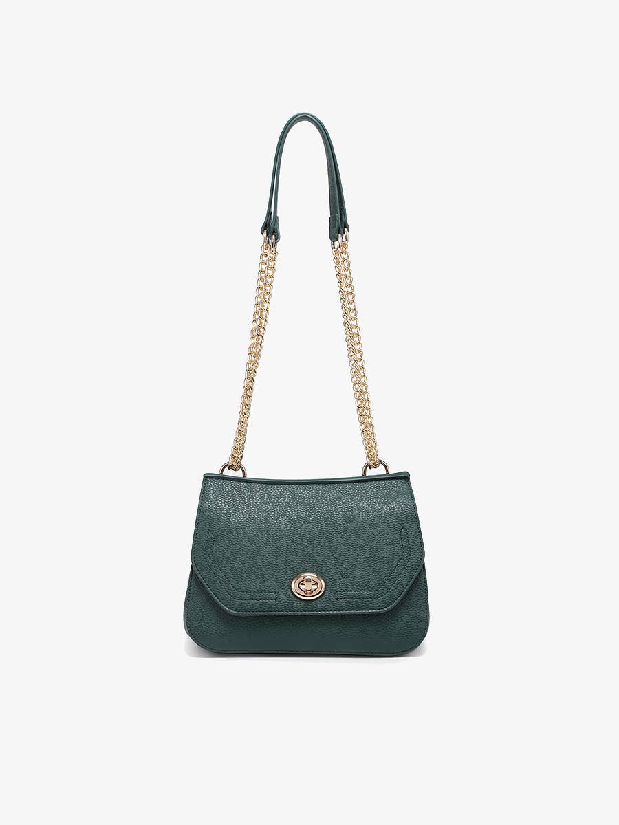 Lottie Twist Lock Crossbody Bag – Chain Strap | M2767 : Brown