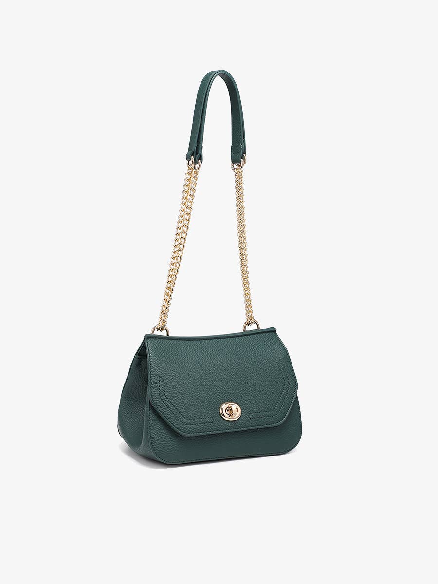 Lottie Twist Lock Crossbody Bag – Chain Strap | M2767 : Brown