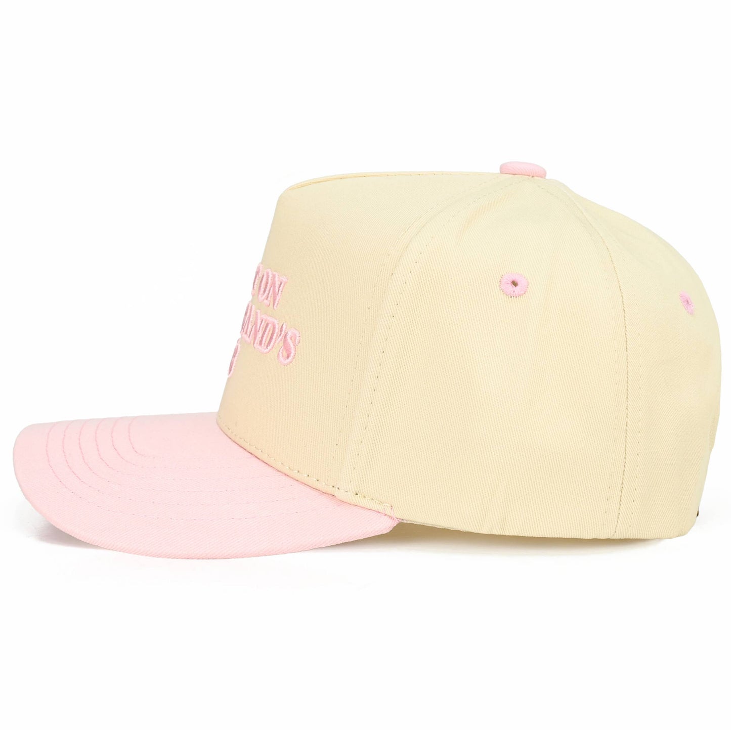 C.C PUT IT ON MY HUSBAND'S TAB Letter Trucker Hat: Brown