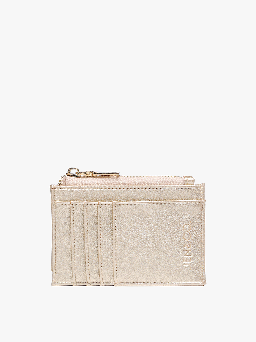 WL1991 Sia Printed Card Holder Wallet: Cow-White