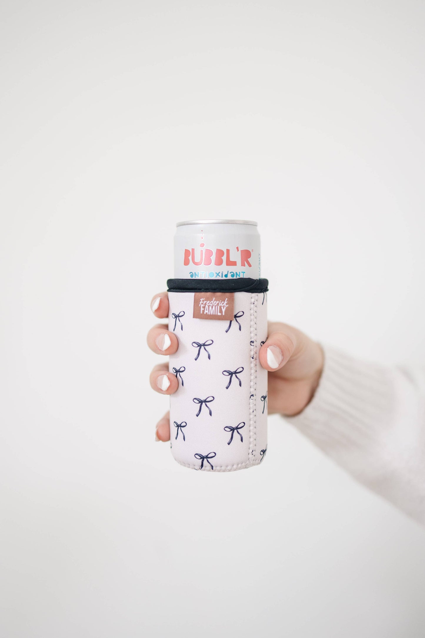 Slim Can Drink Sleeves- Reusable Neoprene Coolers with Aesthetic Patterns, 12oz Skinny Can Holder for Seltzer Energy Drinks: 6 green stripe