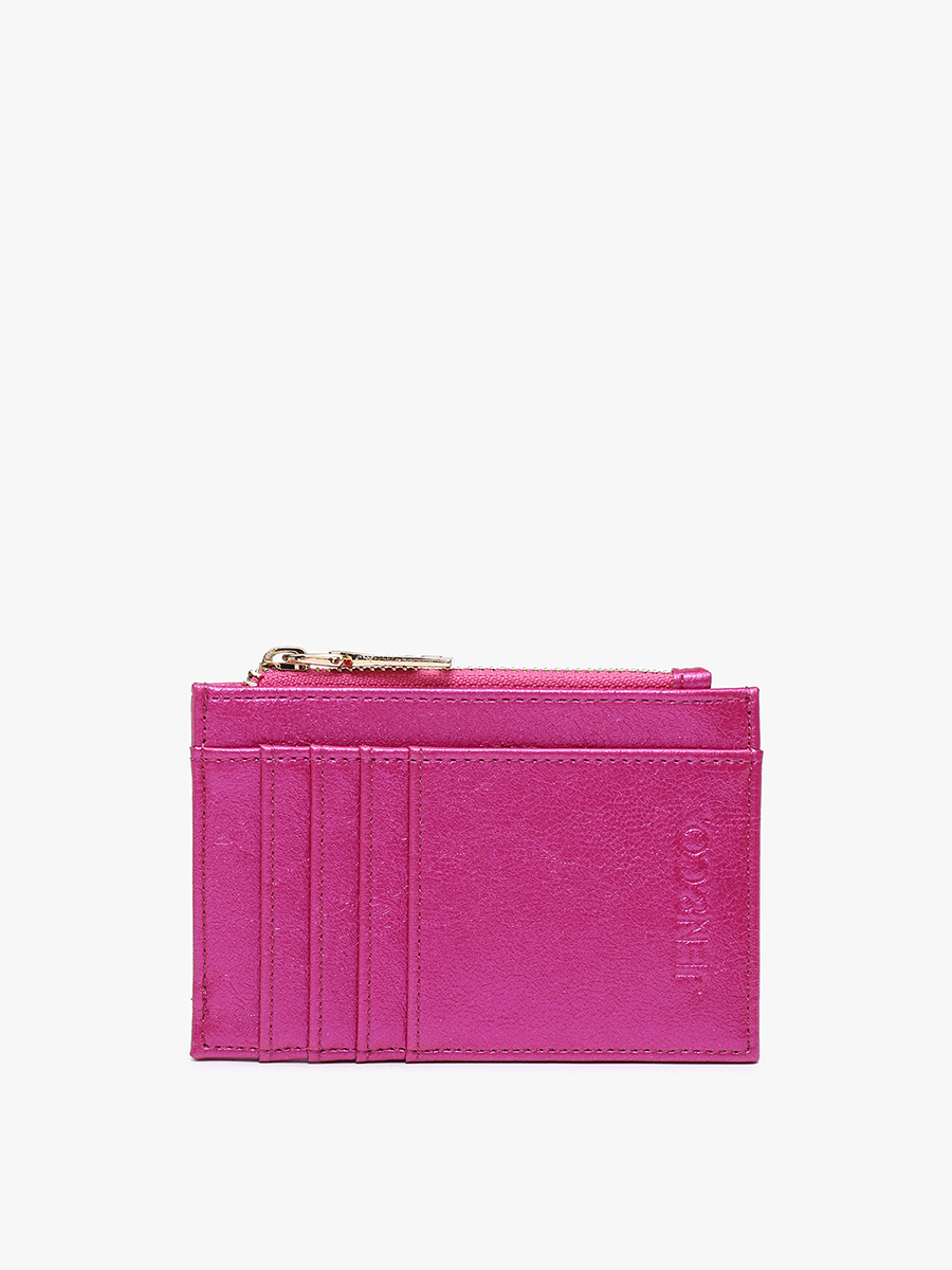 WL1991 Sia Printed Card Holder Wallet: Brown
