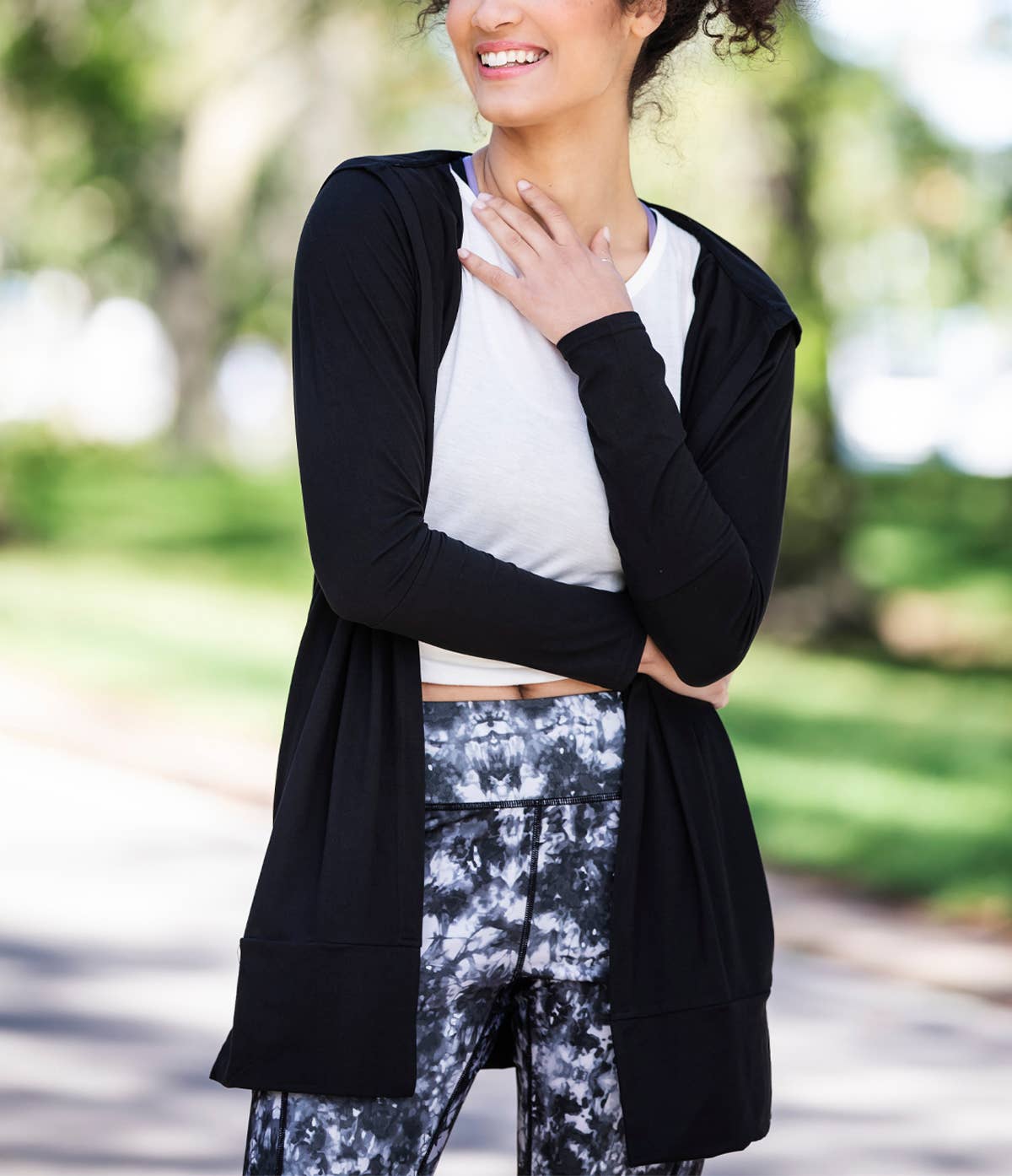 FITKICKS Everywear Cardigan Open Stock: Gray / Medium/Large