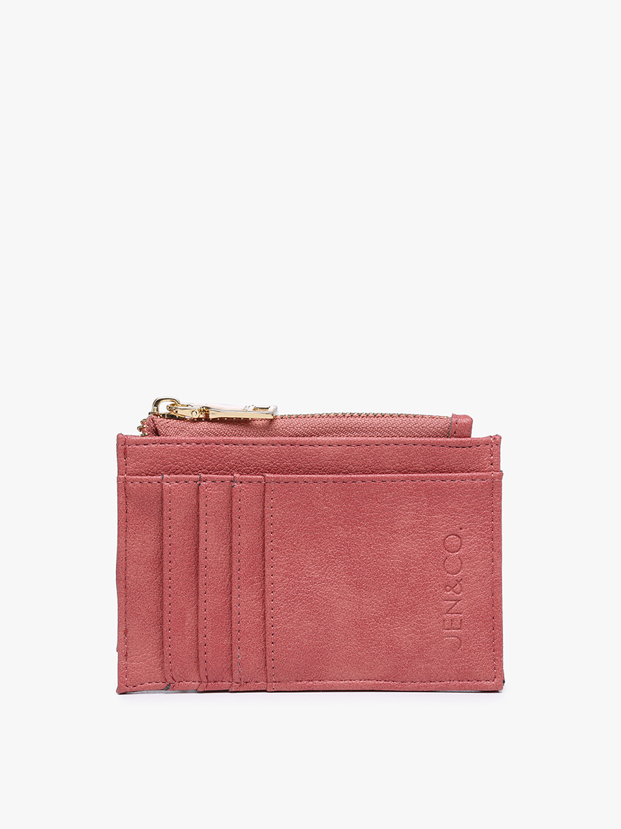 WL1991 Sia Printed Card Holder Wallet: Brown