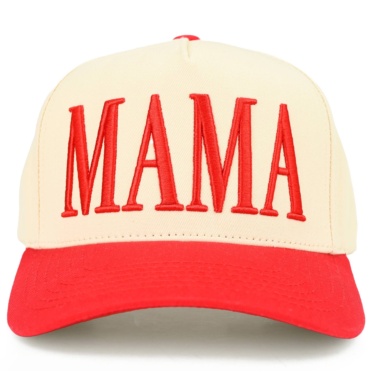 C.C MAMA Letter embroidered Snapback Trucker Hat: Black