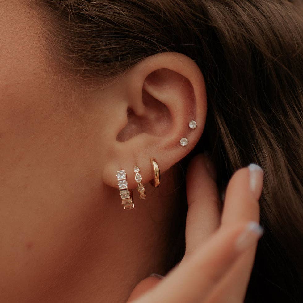 May Raindrop Hoops: Gold