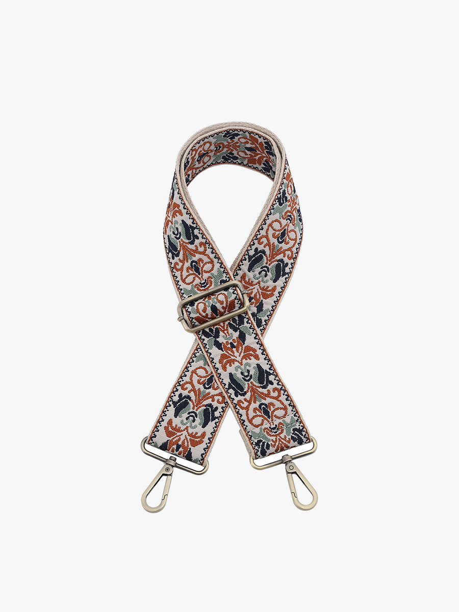 STPBOVN Boho Vine Guitar Strap: Black/CA/GY