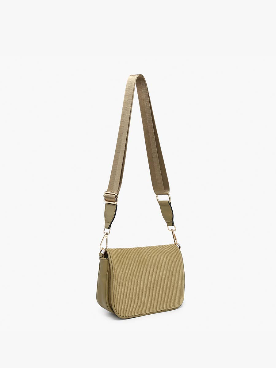 Serena Two-Tone Crossbody Bag – Nylon Strap | M2587 : Brown