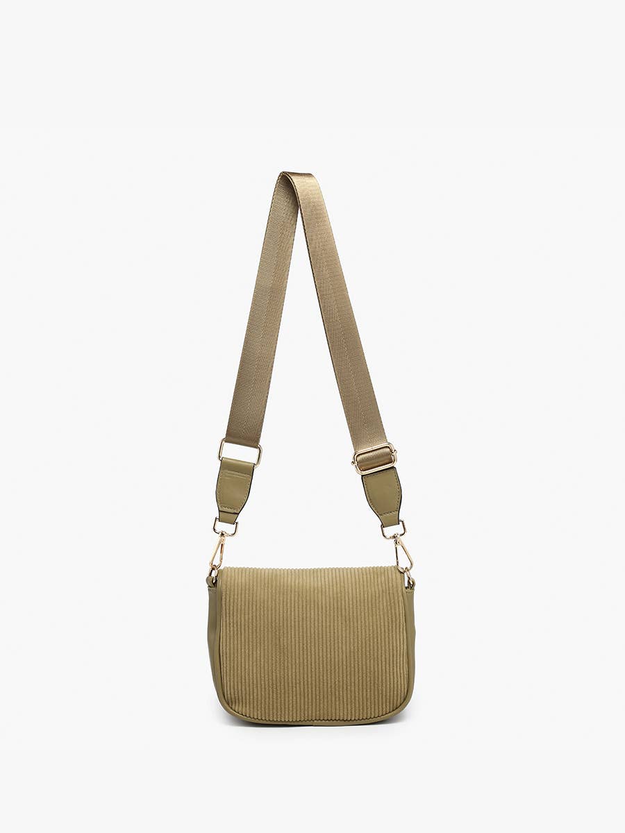 Serena Two-Tone Crossbody Bag – Nylon Strap | M2587 : Brown