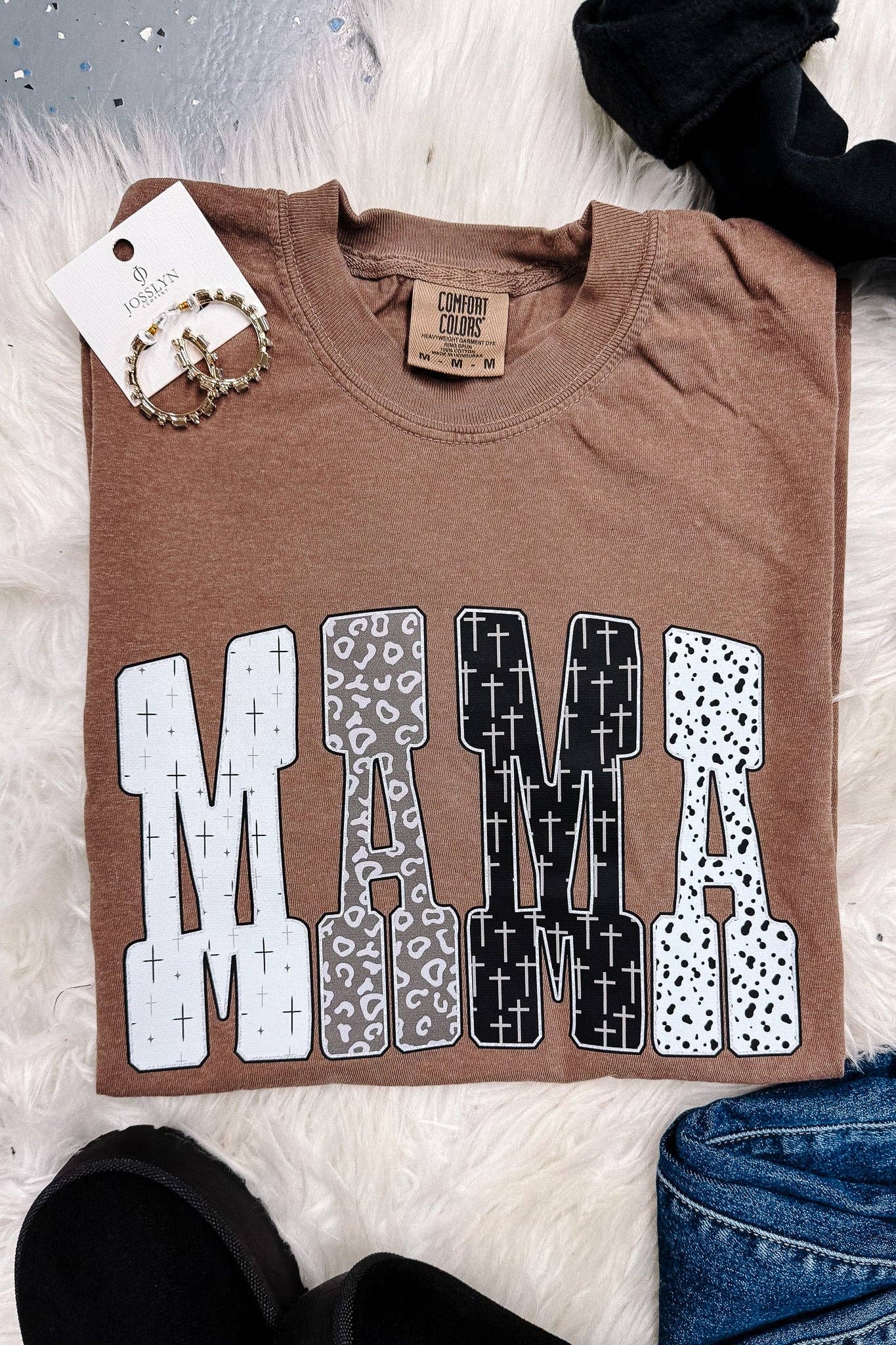 Neutral Crosses MAMA Graphic - Multiple Styles: Espresso Tee